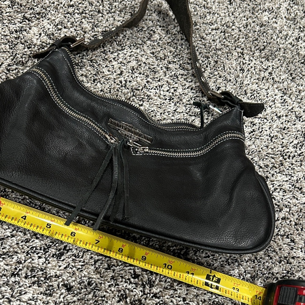 Harley-Davidson Vintage Black  Zip-Front Hobo Bag